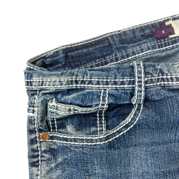 VGS Womens Jeans Size 6 Boot Cut Mid-Rise Dark Wash Blue - Picture 5 of 7
